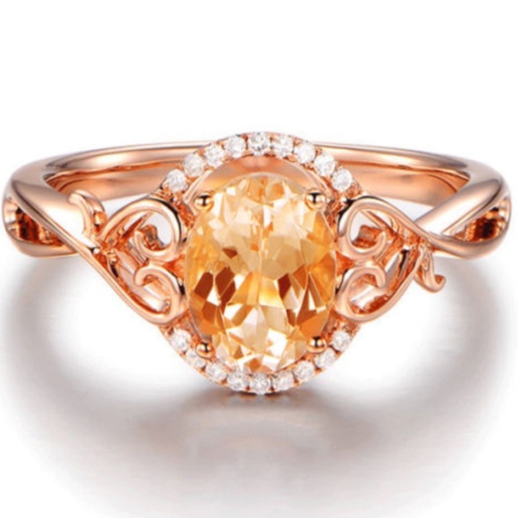 Gold Crystal Ring - Picture 3 of 5